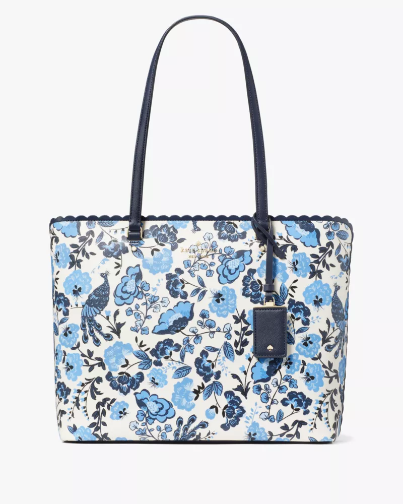 Perfect Plume Peacock Floral Printed Large Tote | Kate Spade GB