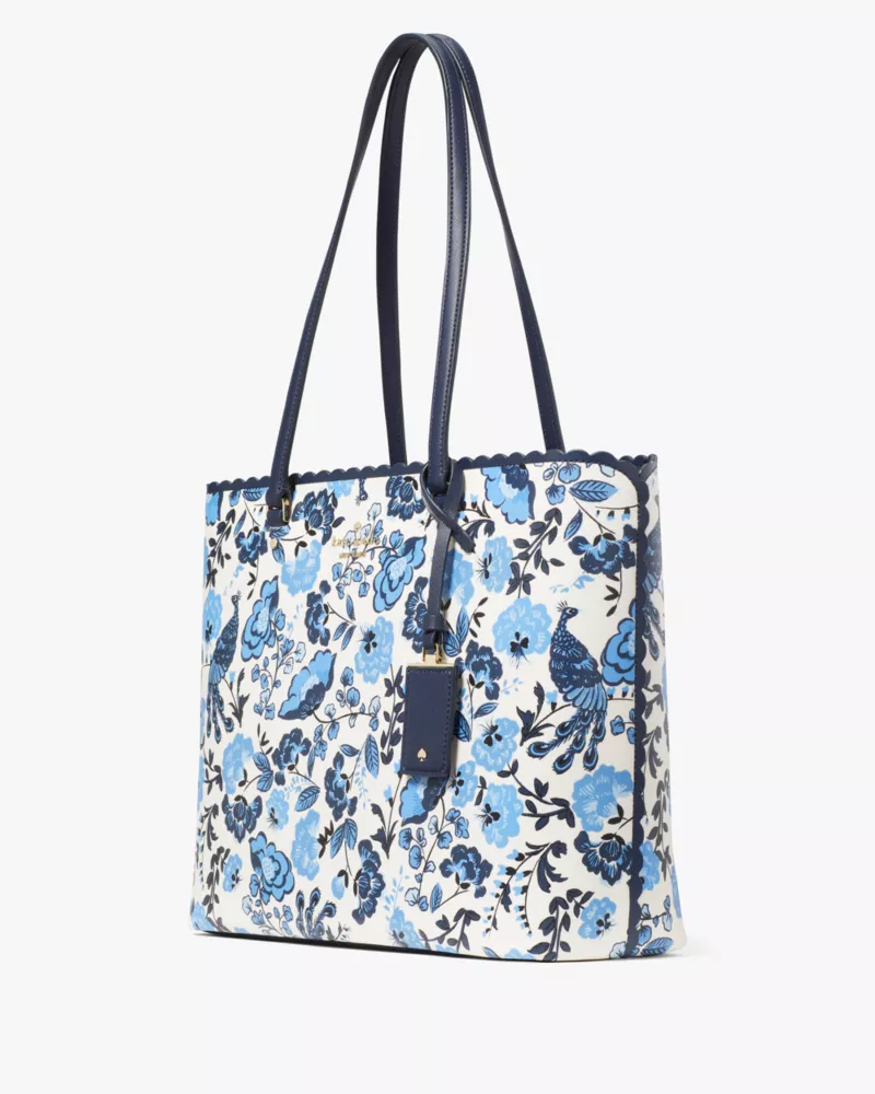 Perfect Plume Peacock Floral Printed Large Tote | Kate Spade GB