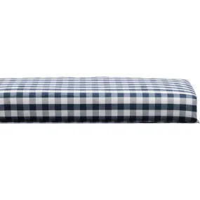 Petite Plume Crib Sheet, Navy Gingham