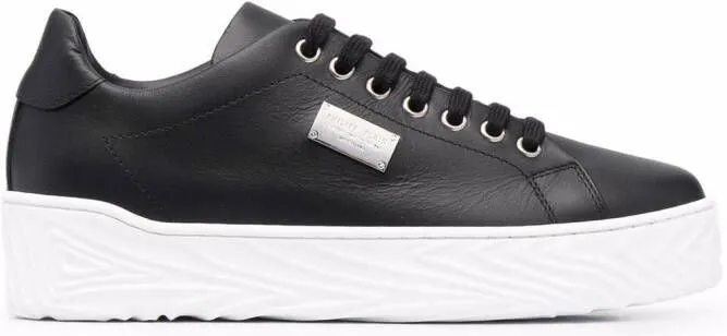 Philipp Plein logo-plaque low-top sneakers Black