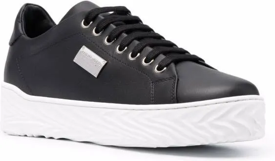 Philipp Plein logo-plaque low-top sneakers Black