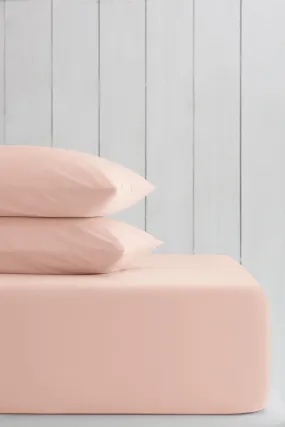 Pink Blush Cotton Rich Deep Fitted Sheet