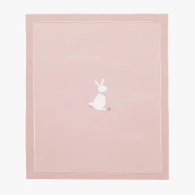 Pink Cotton Knit Bunny Blanket (82cm)