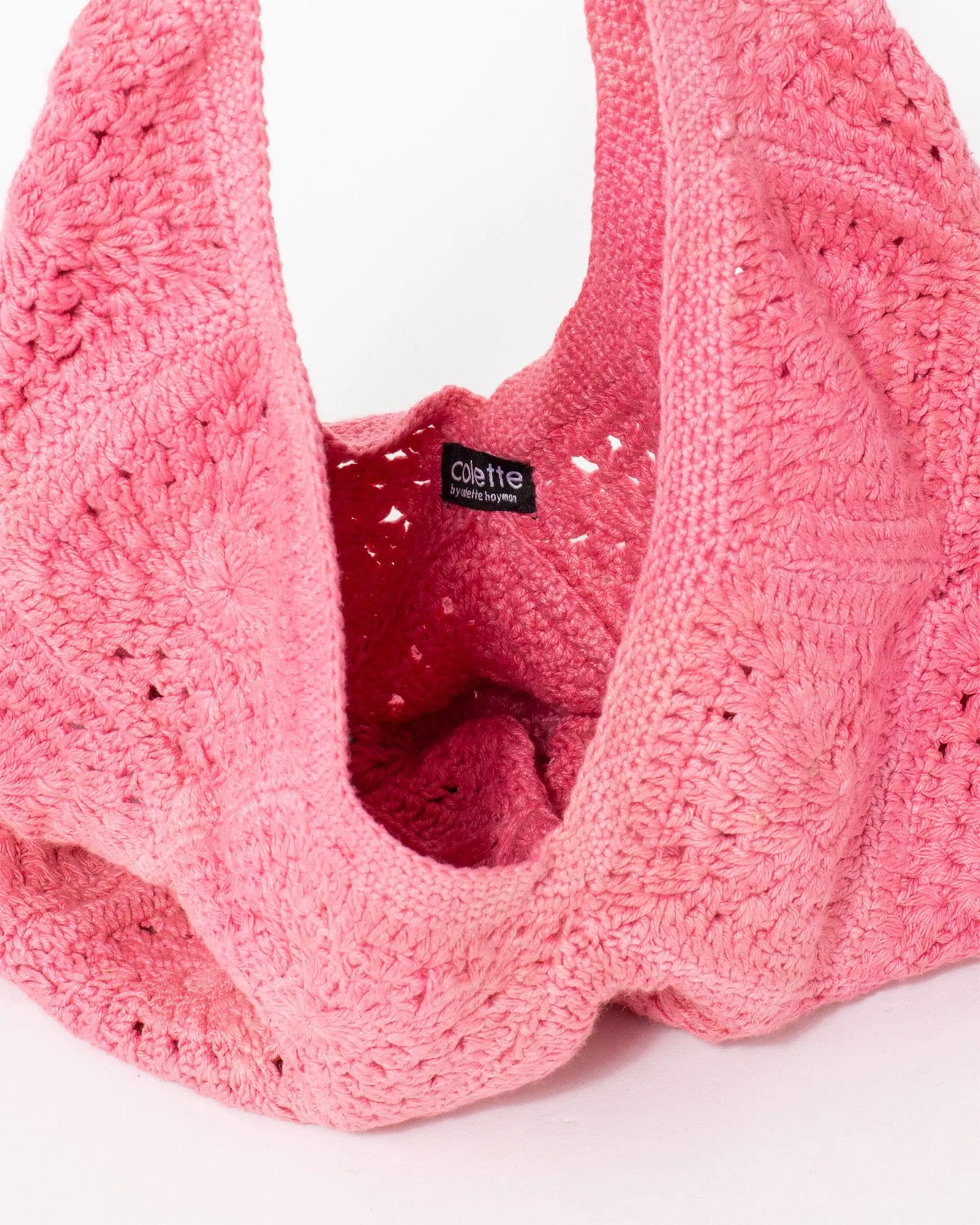 Pink Keira Crochet Shoulder Bag