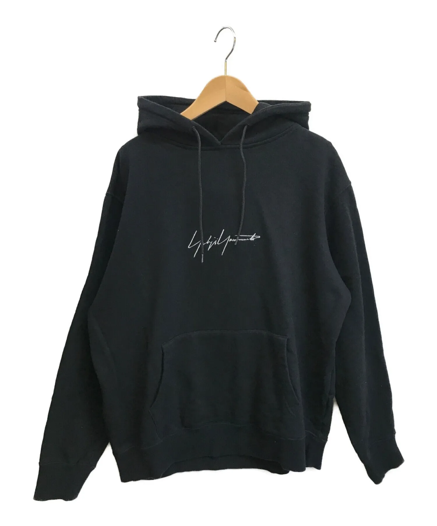 [Pre-owned] Yohji Yamamoto x New Era Signature Logo Embroidery Hoodie FV-T45-077