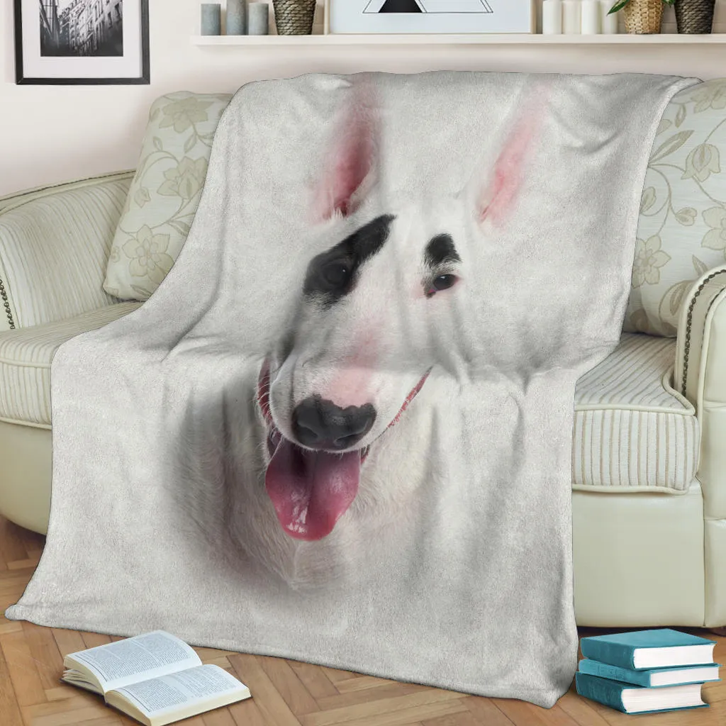 Premium Blanket Bull Terrier Face Hair