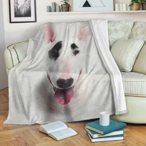 Premium Blanket Bull Terrier Face Hair