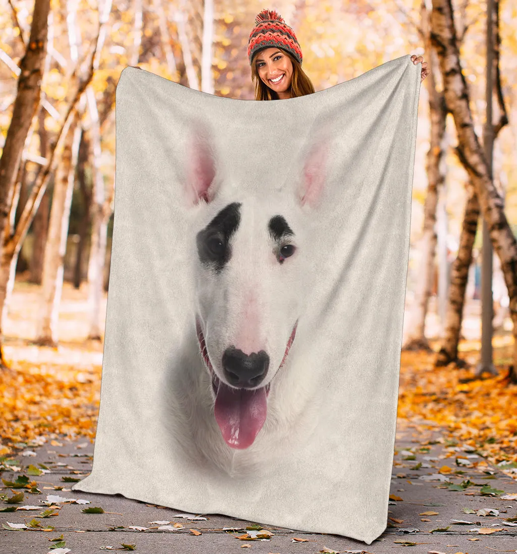 Premium Blanket Bull Terrier Face Hair