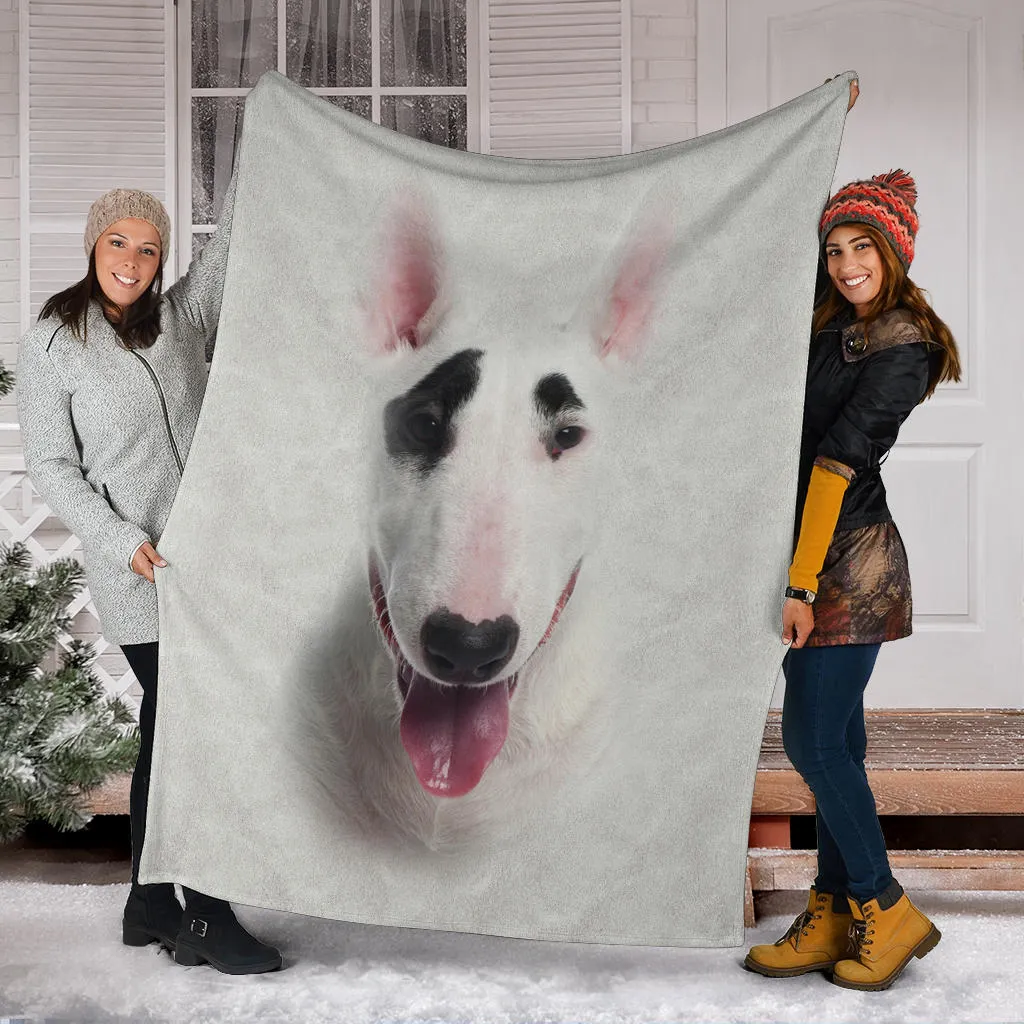 Premium Blanket Bull Terrier Face Hair