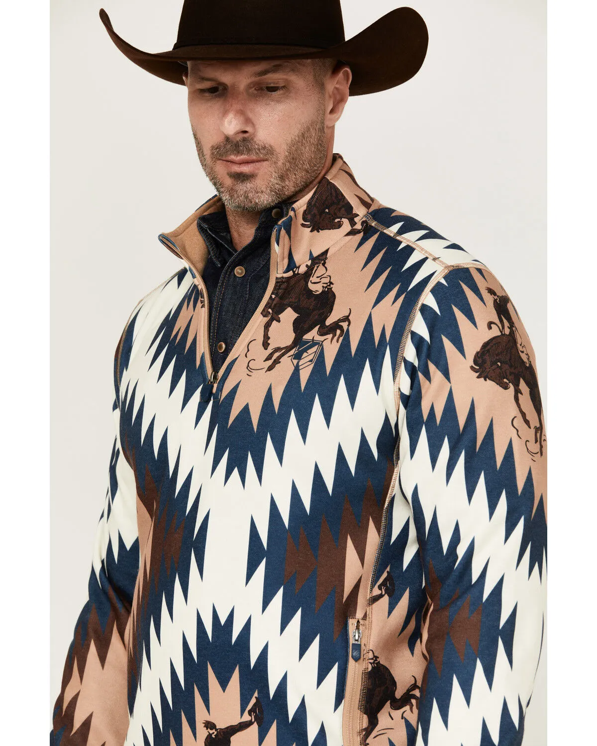 Product Name:  RANK 45® Men's Southwestern Print 1/4 Zip-Up Pullover