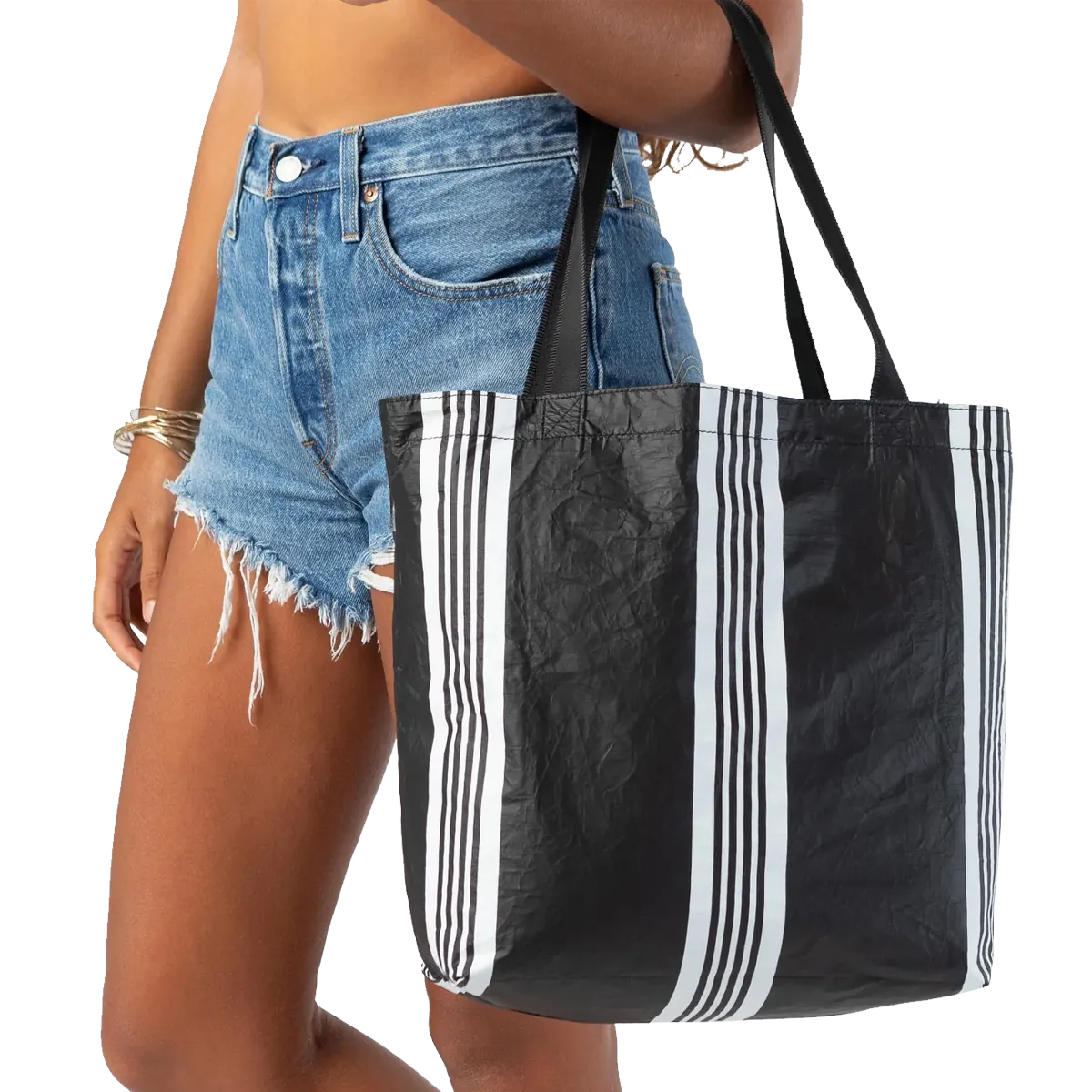 Pua and Linen Stripes Reversible Tote