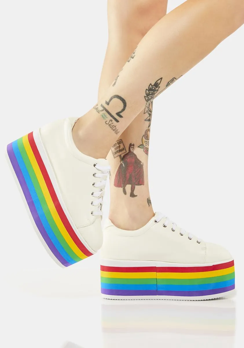 Pure Taste My Rainbow Platform Sneakers-