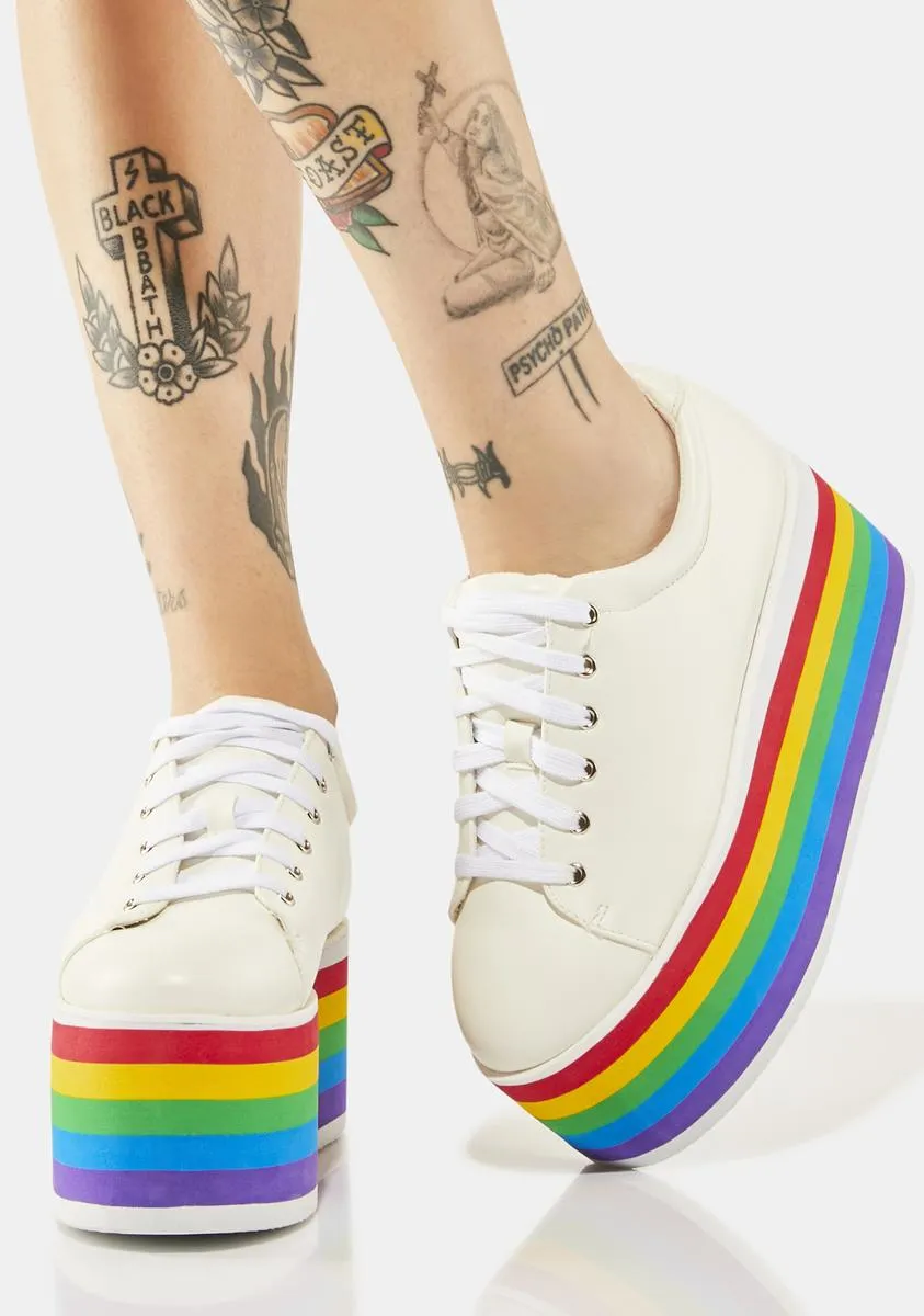 Pure Taste My Rainbow Platform Sneakers-