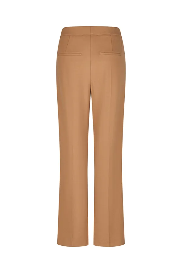 Rabe & LecomteBROWN FLARE ELASTIC WAIST TROUSERS