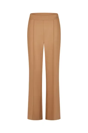 Rabe & LecomteBROWN FLARE ELASTIC WAIST TROUSERS