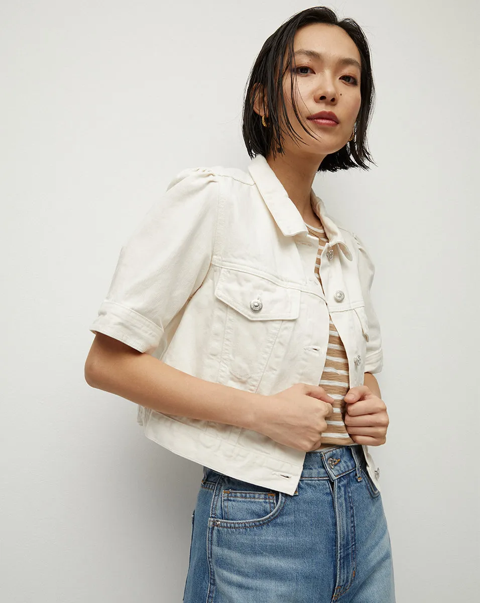 Raina Short-Sleeved Denim Jacket