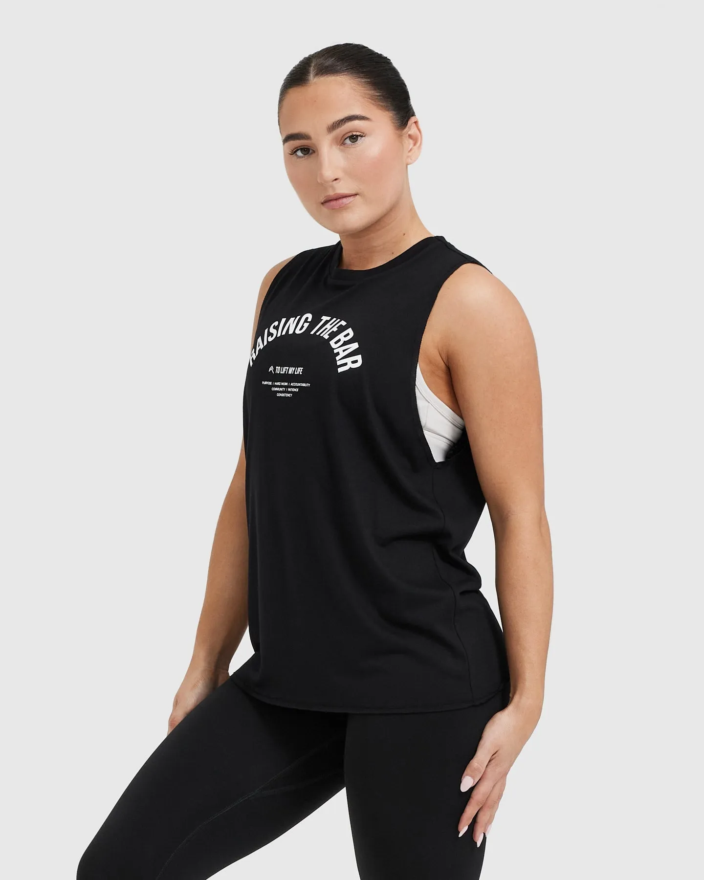 Raising The Bar Graphic Unisex Muscle Vest | Black