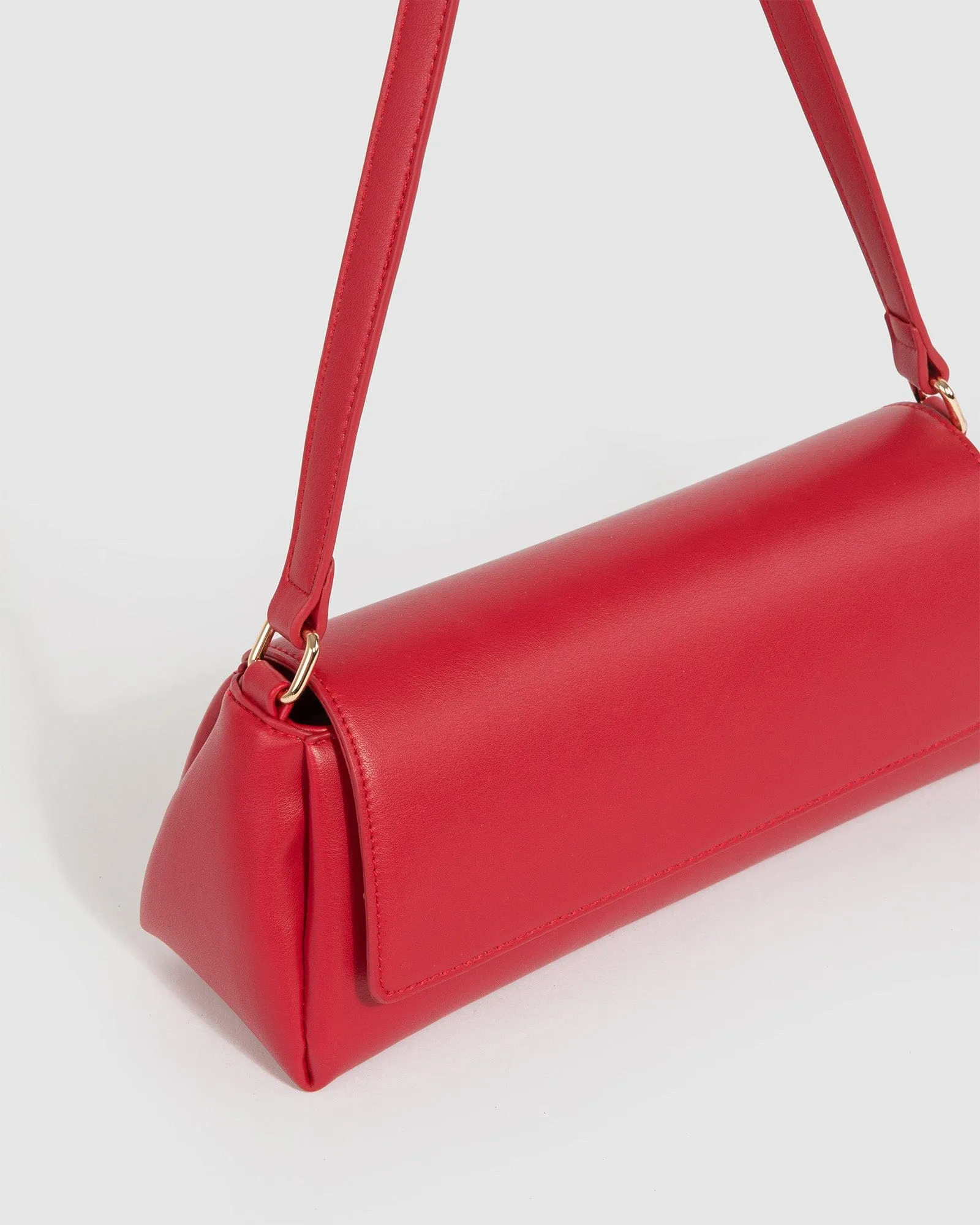 Red Keely Flap Shoulder Bag