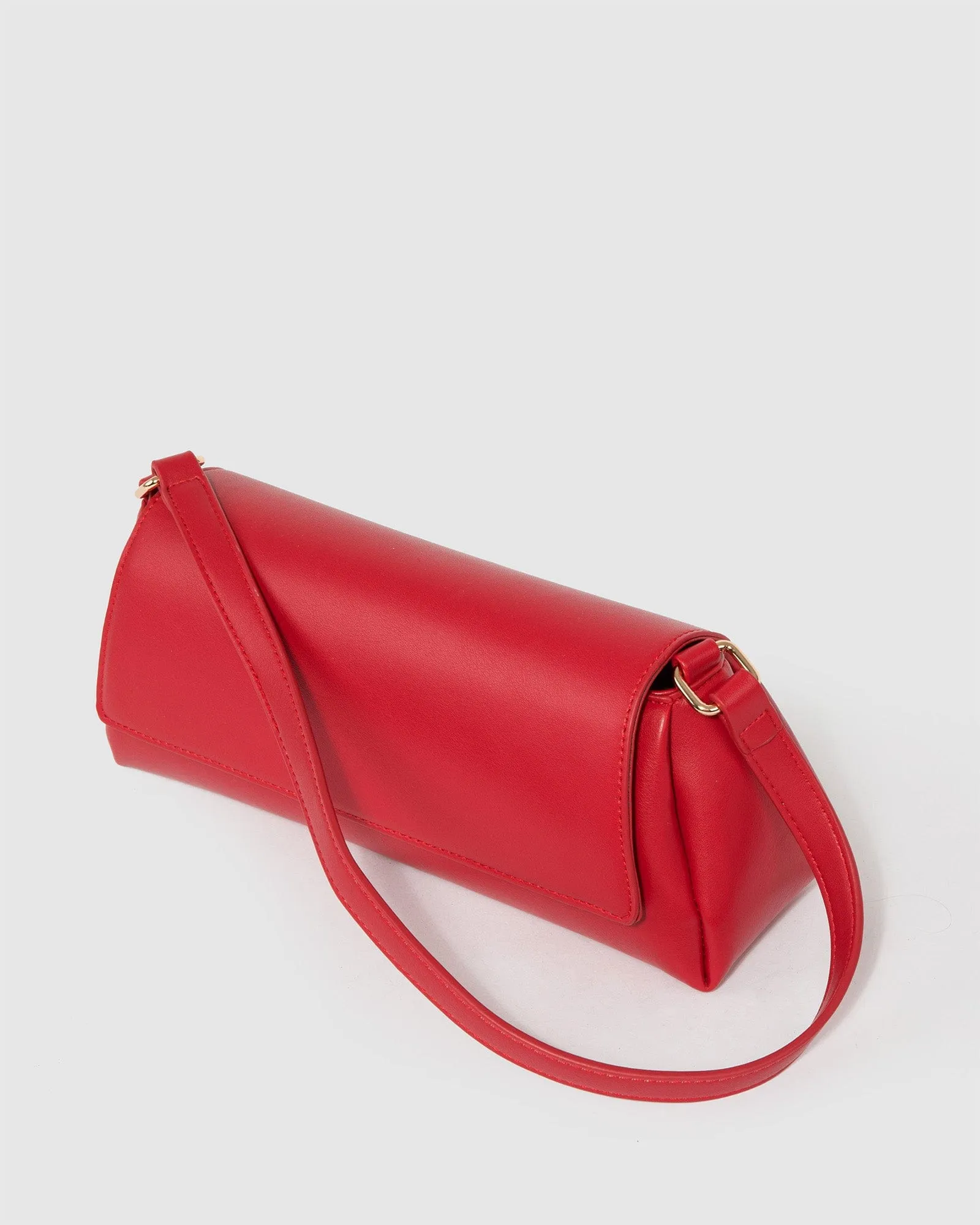 Red Keely Flap Shoulder Bag