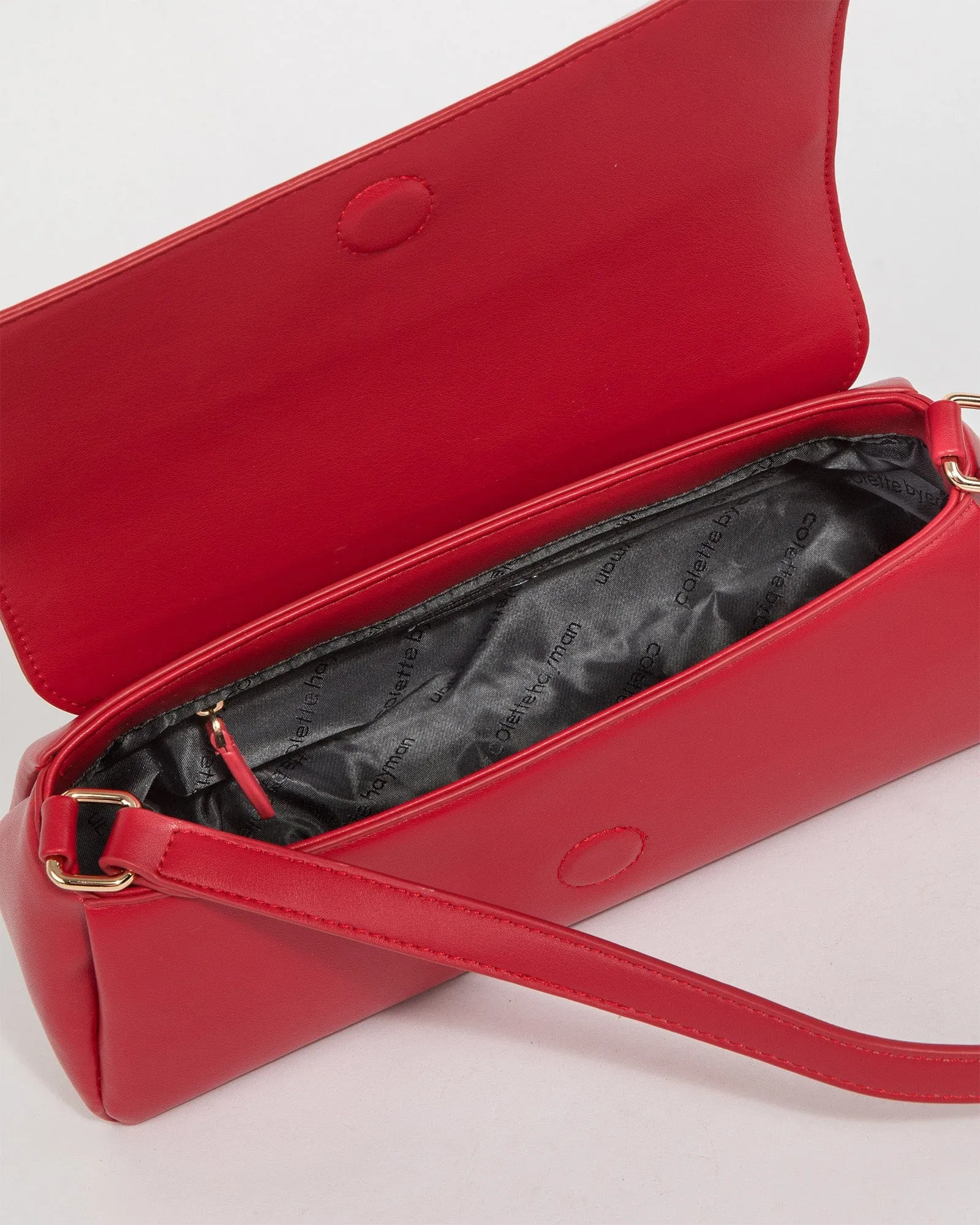 Red Keely Flap Shoulder Bag