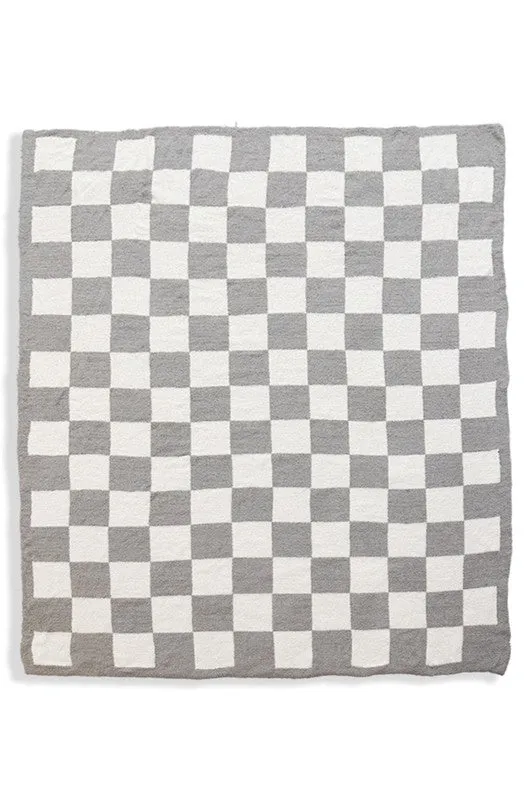 Reversible Checkerboard Patterned Throw Blanket