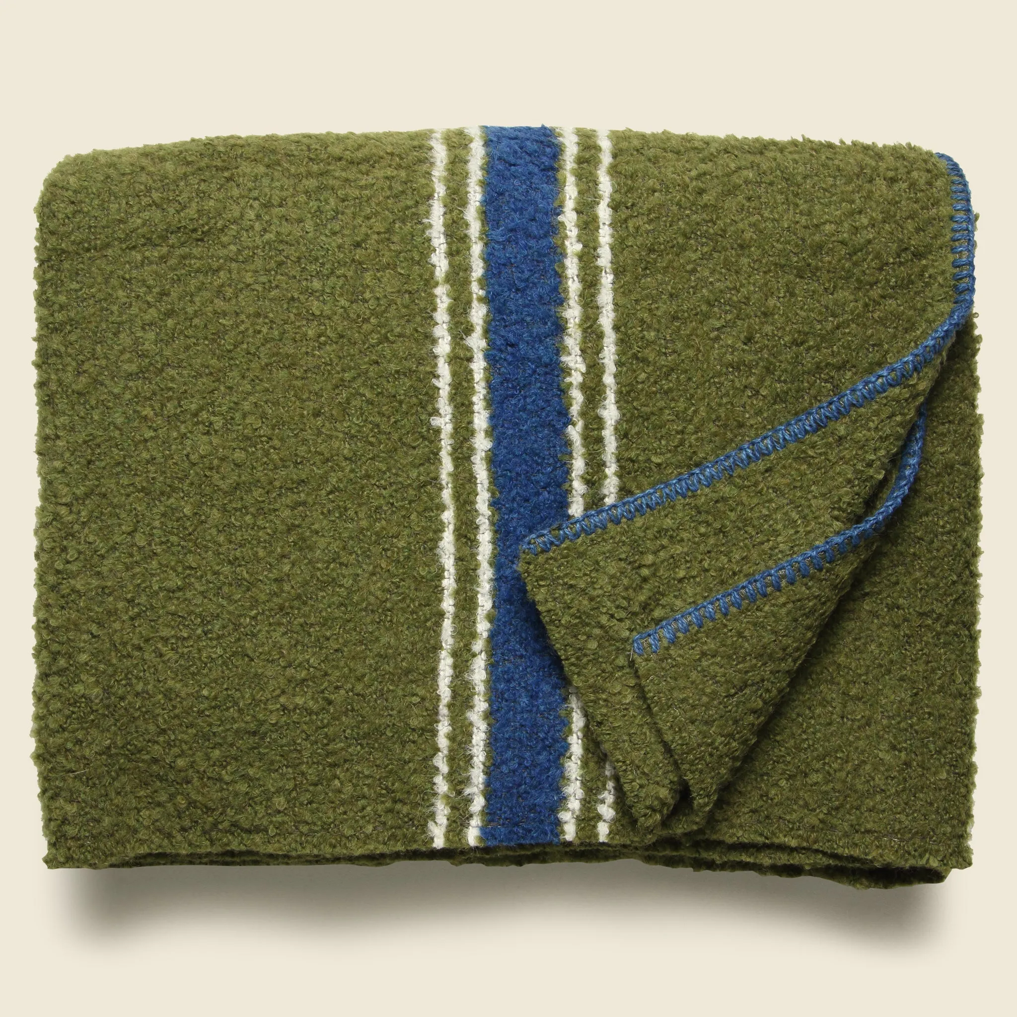 Riverton Throw Blanket - Moss/Blue