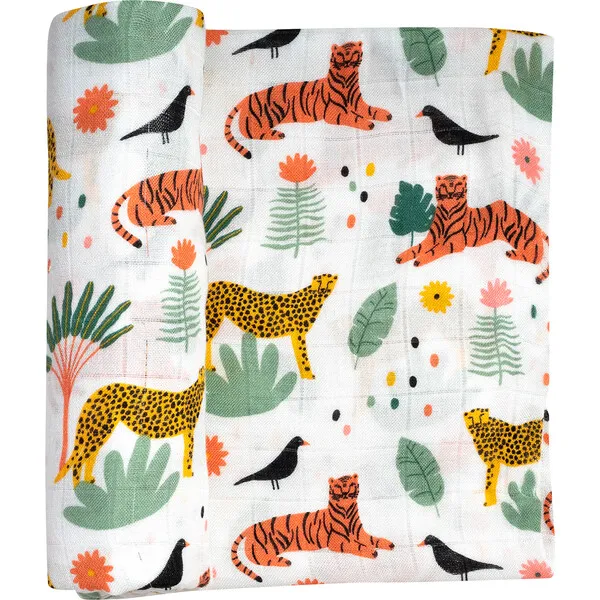 Rookie Humans Crib Sheet And Swaddle Bundle, In the Jungle