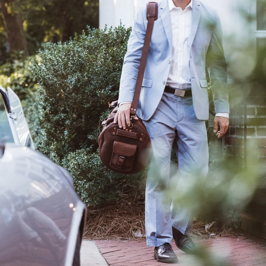 Ryder Reserve Bison Leather Travel Duffle Bag | Brown