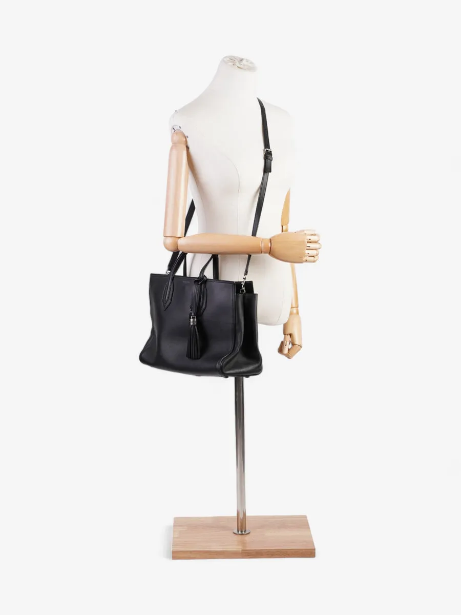 Saint Laurent Amber Tote Black Leather Medium