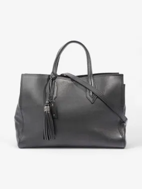 Saint Laurent Amber Tote Black Leather Medium