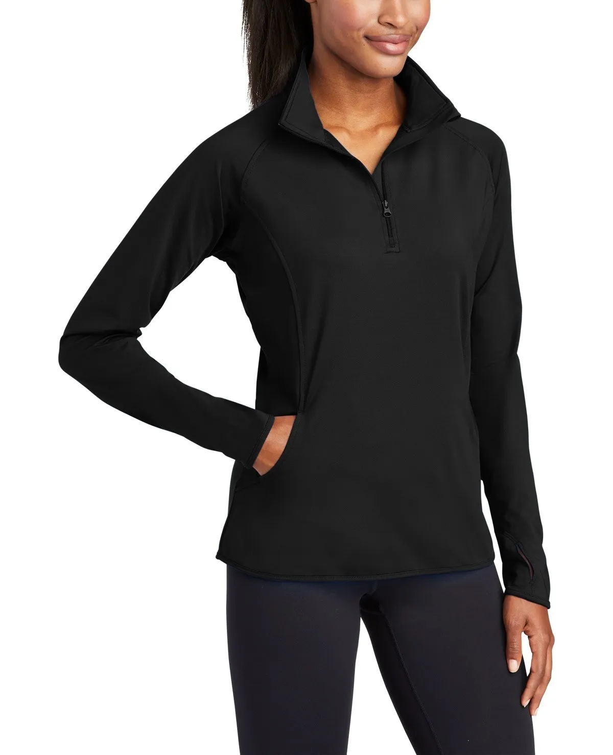 SanMar Women's Sport-Tek Sport-Wick Stretch 1/2-Zip Pullover #LST850