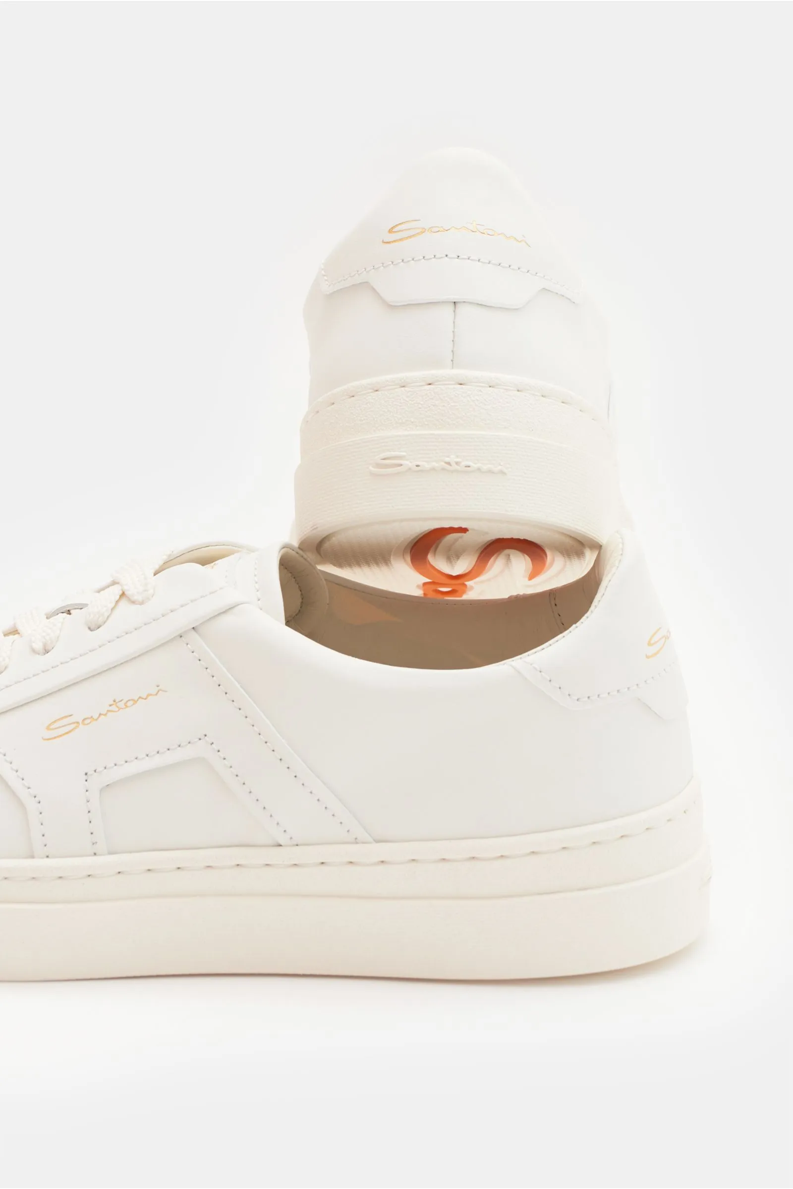 SANTONI sneakers 'Double Buckle' white