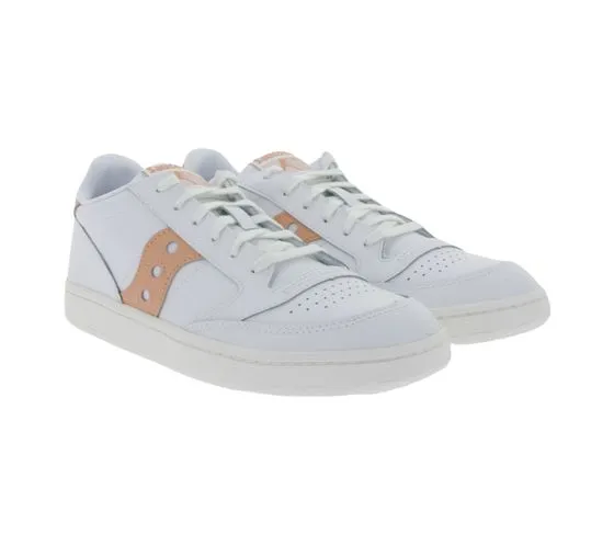 Saucony Jazz Court sneakers da donna in vera pelle con intersuola in EVA S60759-8 bianco/rosa