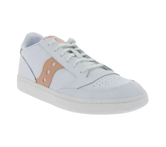 Saucony Jazz Court sneakers da donna in vera pelle con intersuola in EVA S60759-8 bianco/rosa