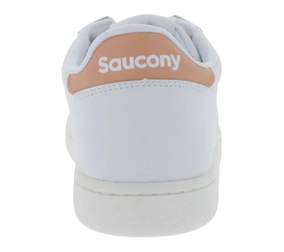 Saucony Jazz Court sneakers da donna in vera pelle con intersuola in EVA S60759-8 bianco/rosa