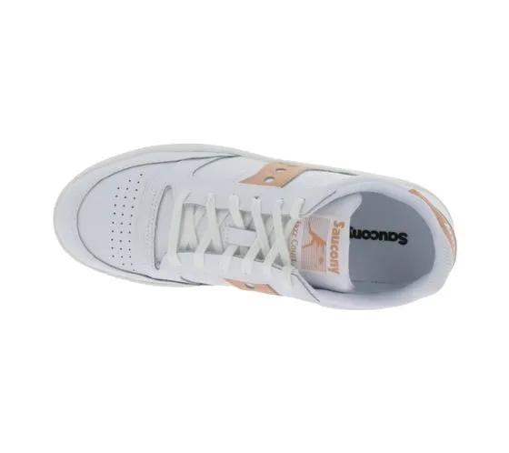 Saucony Jazz Court sneakers da donna in vera pelle con intersuola in EVA S60759-8 bianco/rosa