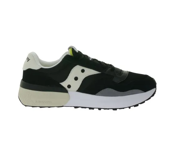 Saucony Jazz Nxt men's sneakers, low-top sneakers with real leather content S70790-1 black/beige