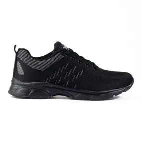 SHELOVET Women's Dk Black Textile Trainers