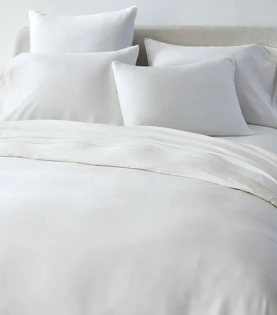 Silky TENCEL Duvet Cover Shams White