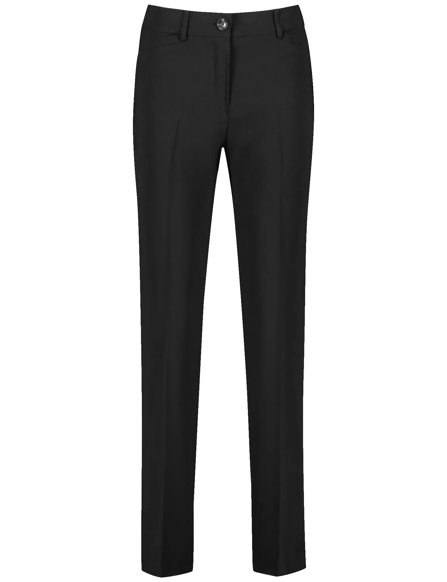 Simple trousers with pressed pleats