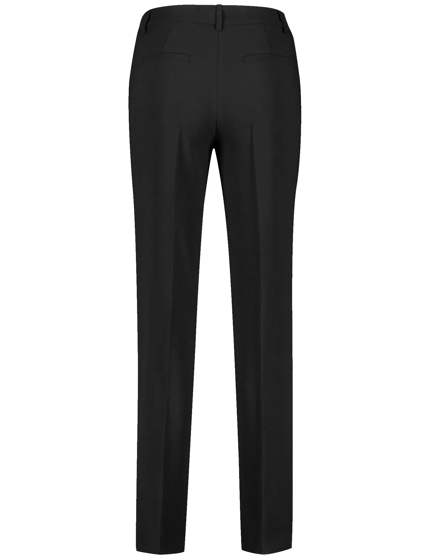 Simple trousers with pressed pleats