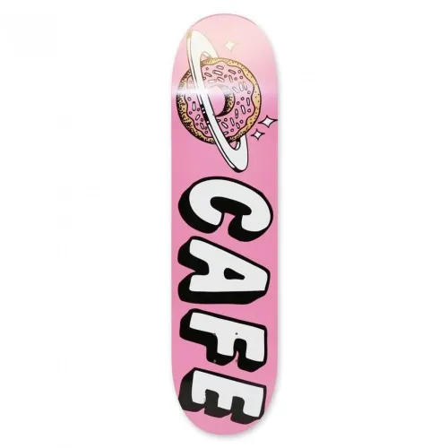 Skateboard Cafe Planet Donut Skate Deck Pink  Comes with a sheet of Free grip tape.