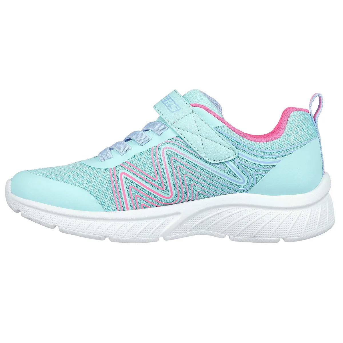 Skechers Microspec Plus Trainers - Girls - Aqua/Pink