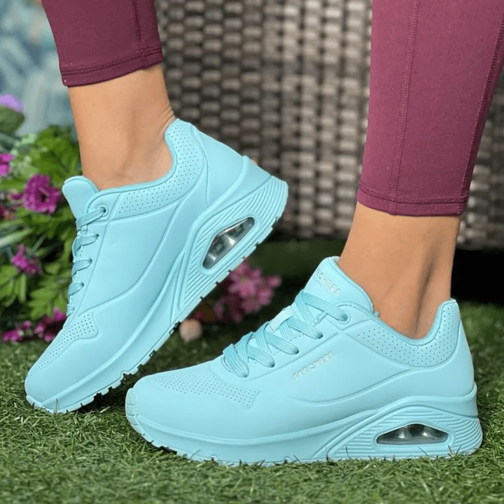 Skechers Uno Stand on Air Bubble Trainers in Blue