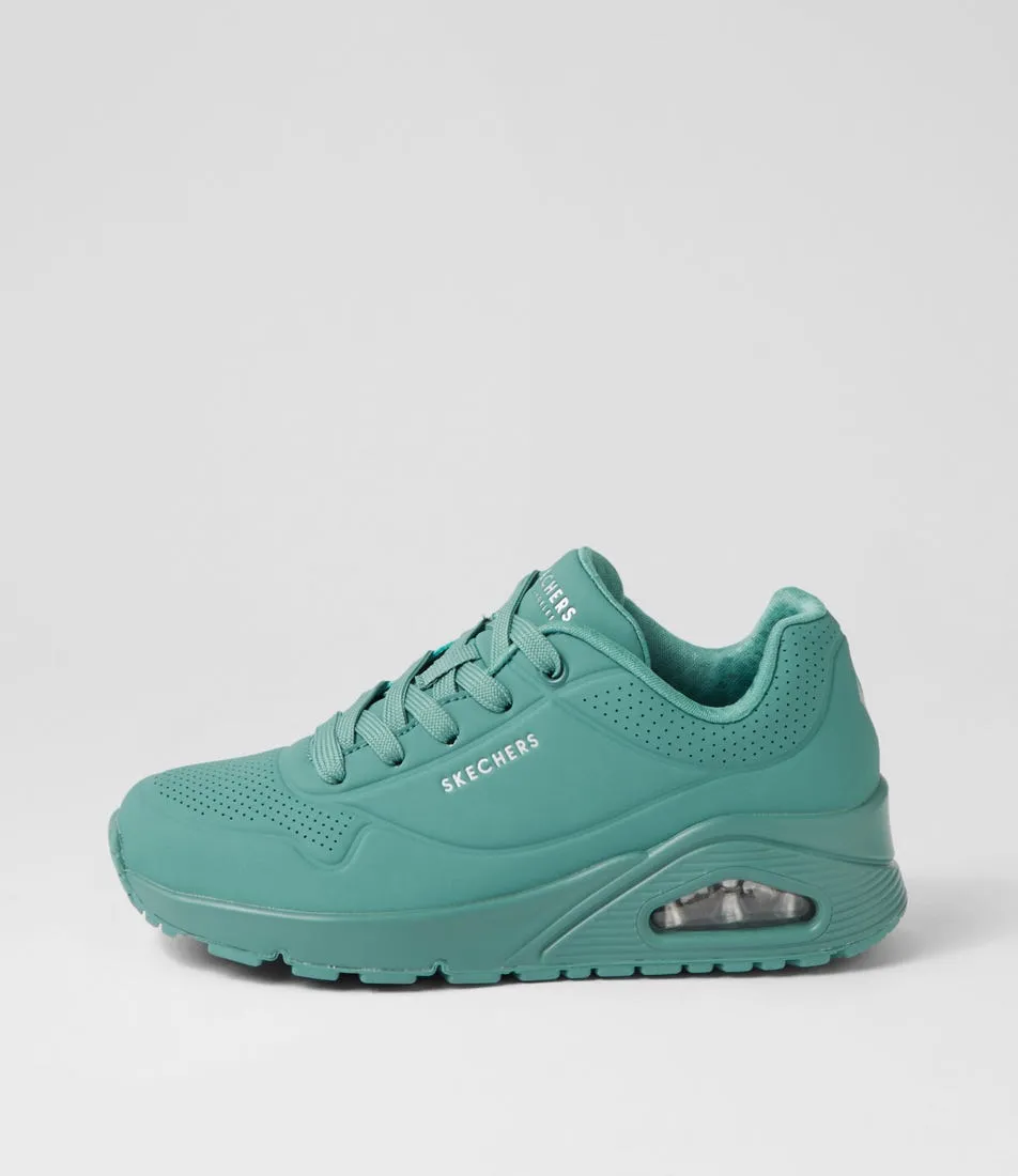 SKECHERS Uno Stand On Air Teal Sneakers