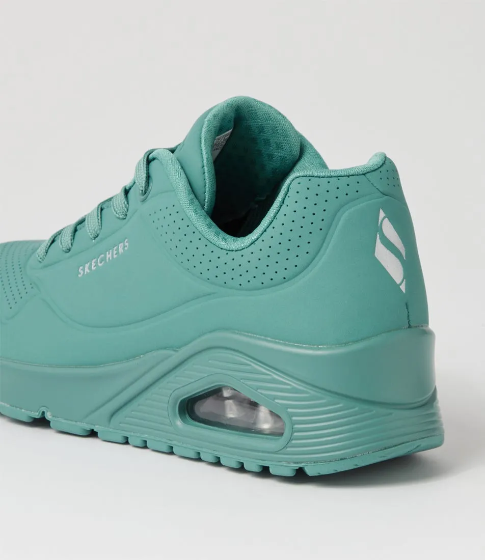 SKECHERS Uno Stand On Air Teal Sneakers