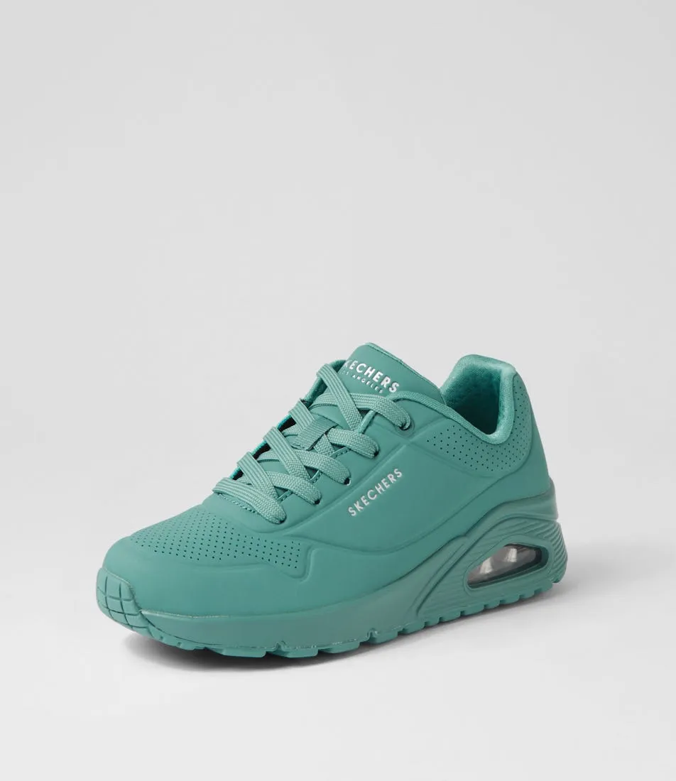 SKECHERS Uno Stand On Air Teal Sneakers