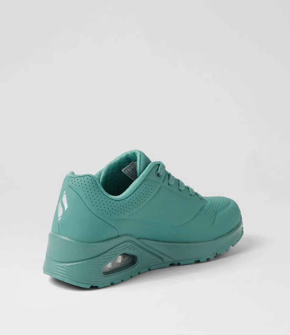 SKECHERS Uno Stand On Air Teal Sneakers