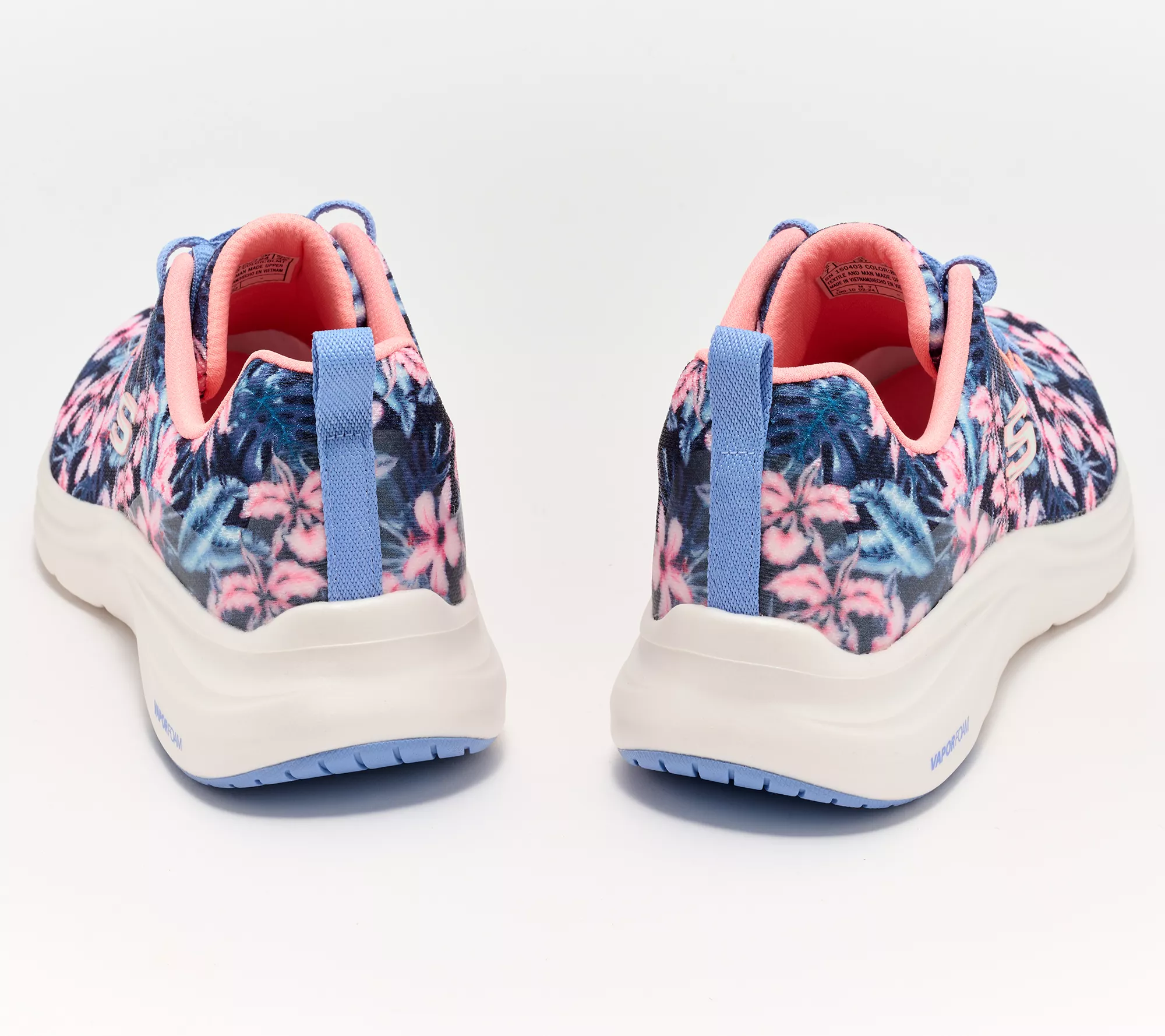 Skechers Vapor Foam Floral Vegan Washable Sneakers - Spring Bouquet