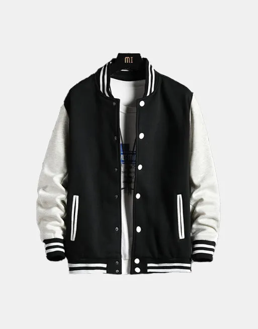 Solid Varsity Jacket